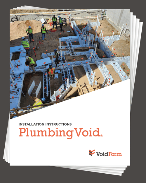 Stack of PlumbingVoid Installation Manual sheets